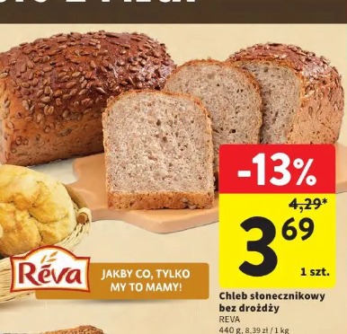 Chleb słonecznikowy bez drożdży REVA