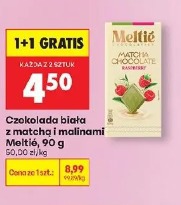 Czekolada biała z matchą i malinami Meltie