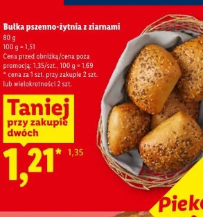 Bułka pszenno-żytnia z ziarnami