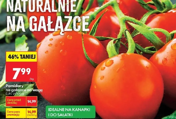 Pomidory na gałązce na wagę