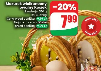Mazurek wielkanocny owalny Kosiek