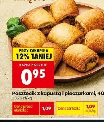 Pasztecik z kapustą i pieczarkami