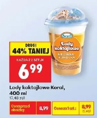 Lody koktajlowe Koral krówka krucha