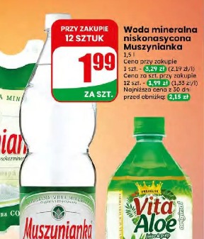 Woda mineralna niskonasycona Muszynianka