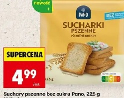 Sucharki pszenne bez cukru Pano