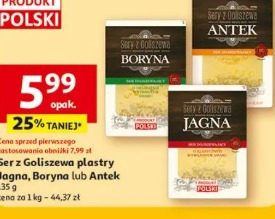 Ser z Goliszewa plastry Jagna, Boryna lub Antek