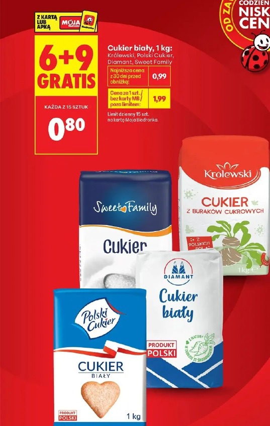 Cukier biały Królewski, Polski Cukier, Diamant, Sweet Family