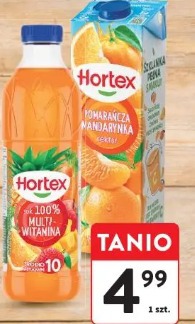 Nektar Sok 100% Hortex wybrane rodzaje