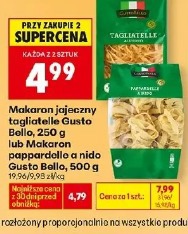 Makaron jajeczny tagliatelle Gusto Bello lub Makaron pappardelle a nido Gusto Bello