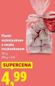 Pianki walentynkowe o smaku truskawkowym