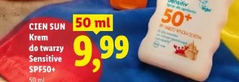 Cien Sun krem do twarzy Sensitive SPF50+