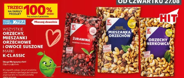Orzechy, mieszanki orzechowe i owoce suszone K-Classic