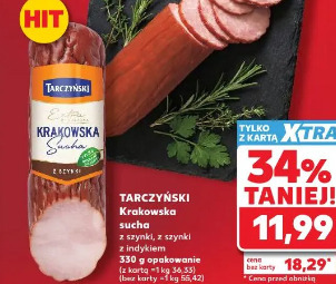 Tarczyński Krakowska sucha z szynki, z szynki z indykiem