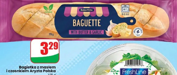 Bagietka z masłem i czosnkiem Aryzta Polska