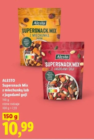 Alesto Supersnack Mix z miechunką lub z jagodami goji