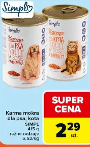 Karma mokra dla psa, kota Simpl