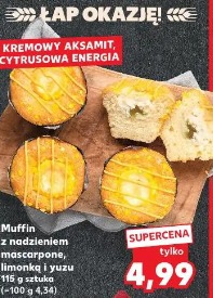 Muffin z nadzieniem mascarpone, limonką i yuzu