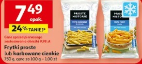 Frytki proste lub karbowane cienkie