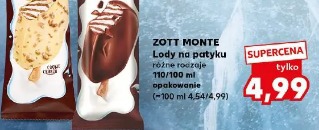 Zott Monte lody na patyku różne rodzaje 110/100 ml opakowanie