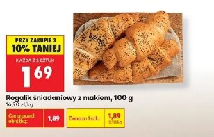 Rogalik śniadaniowy z makiem