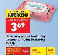 Nawilżany papier toaletowy o zapachu maliny Dada Kids, 60 szt.