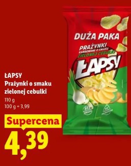 Łapsy Prażynki o smaku zielonej cebulki