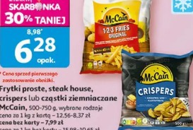 Frytki proste, steak house, crispers lub cząstki ziemniaczane McCain