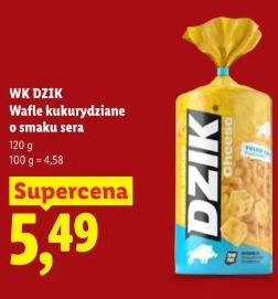 Wk Dzik Wafle kukurydziane o smaku sera
