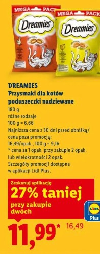 Dreamies Przysmaki dla kotów poduszeczki nadziewane