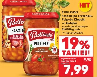 Pudliszki Fasolka po bretońsku, Pulpet, Klopsiki lub Gołąbki w sosie pomidorowym