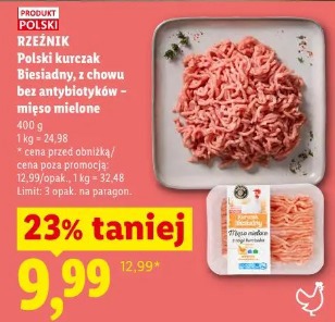 Rzeźnik polski kurczak biesiadny, z chowu bez antybiotyków – mięso mielone