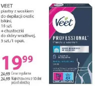 Veet plastry z woskiem do depilacji okolic bikini chusteczki do skóry wrażliwej