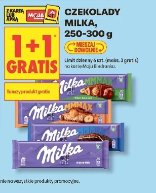 Czekolady Milka 1+1 gratis