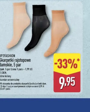 UP2FASHION Skarpetki rajstopowe damskie, 5 par