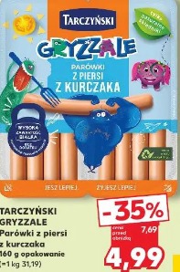 Tarczyński Gryzzale Parówki z piersi z kurczaka