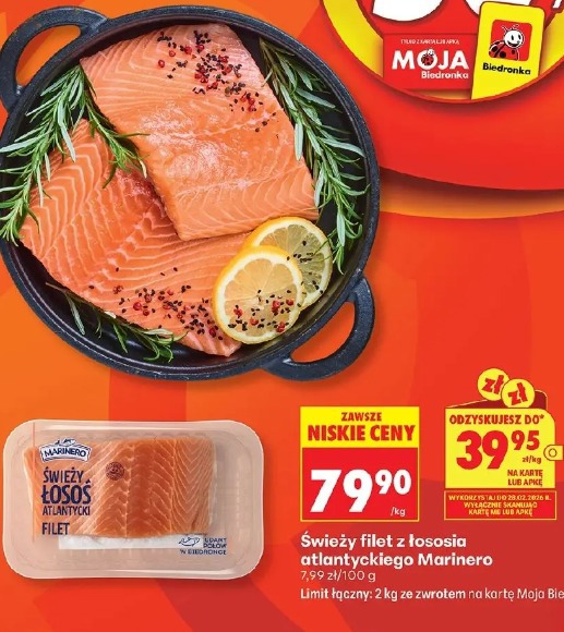 Świeży filet z łososia atlantyckiego Marinero