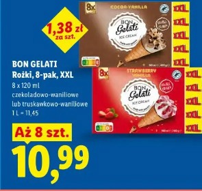 Bon Gelati Rożki, 8-pak, XXL