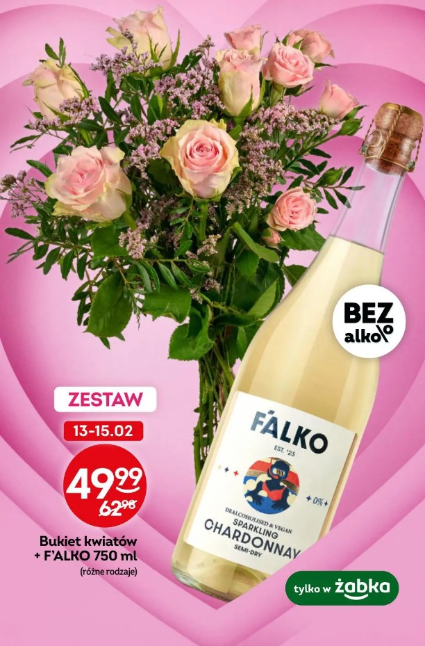 Bukiet kwiatów + F'ALKO 750 ml