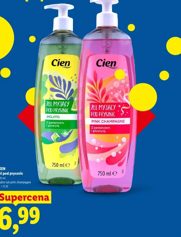 Cien Żel pod prysznic mojito lub pink champagne