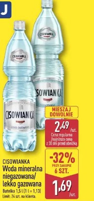 Cisowianka Woda mineralna niegazowana/lekko gazowana