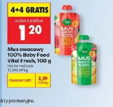 Mus owocowy 100% Baby Food Vital Fresh
