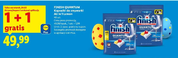 Kapsułki do zwmyarki Finish All in 1 Lemon