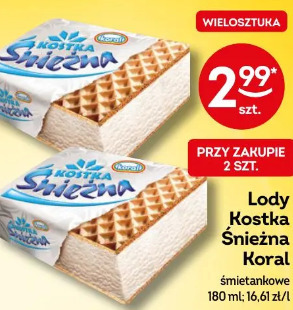 Lody Kostka Śnieżna Koral