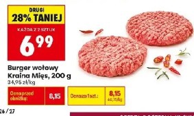 Burger wołowy Kraina Mięs