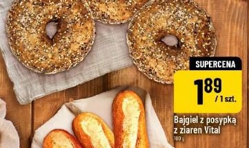 Bajgiel z posypką z ziaren Vital