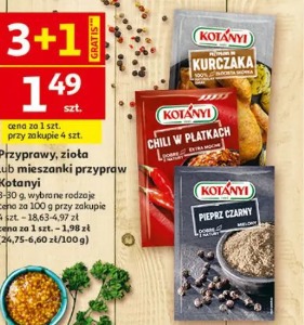 Przyprawy, zioła lub mieszanki przypraw Kotanyi