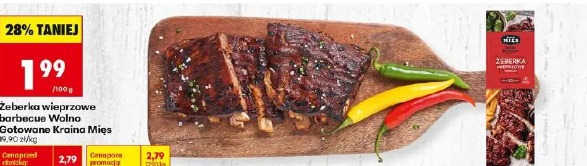 Żeberka wieprzowe barbecue Wolno Gotowane Kraina Mięs