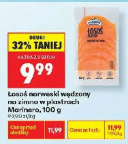 Łosoś norweski wędzony na zimno w plastrach Marinero