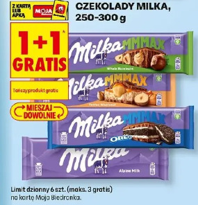 Czekolady Milka 250-300g, 1+1 gratis