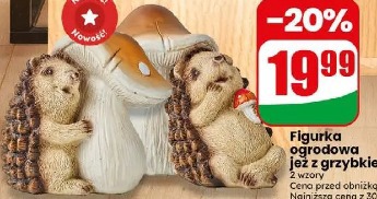 Figurka ogrodowa jeż z grzybkiem
